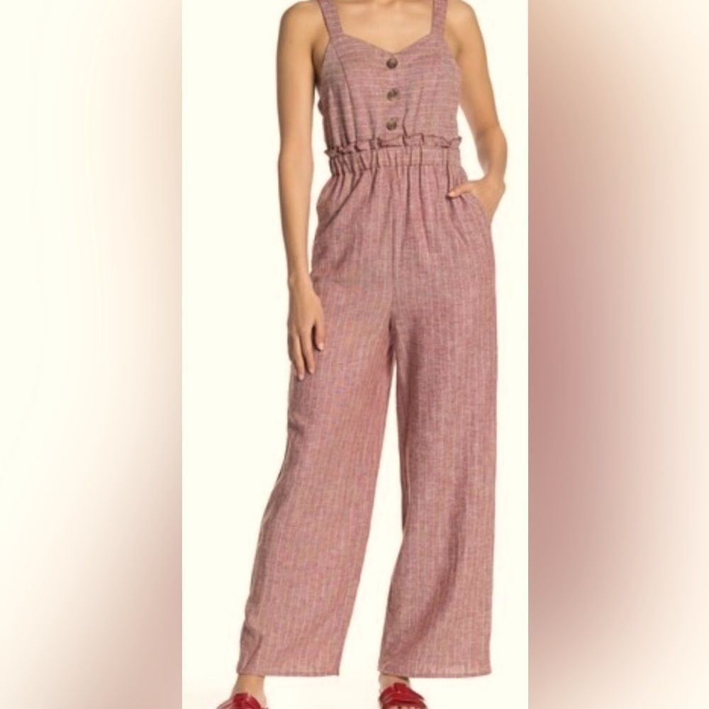 NWT Romeo +Juliet Couture Linen Blend Jumpsuit